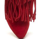 Incaltaminte Femei CheapChic Fringe On Fringe Faux Suede Boots Red