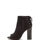 Incaltaminte Femei CheapChic Back Talk Laced-up Chunky Booties Black