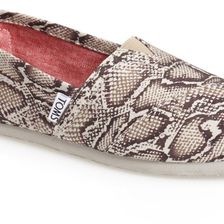 TOMS Classic Snake Canvas Slip-On (Women) BROWN