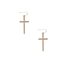 Bijuterii Femei Forever21 Cross Drop Earrings Gold