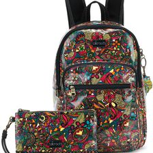 Sakroots Artist Circle Mini Backpack With Charging Wristlet Rainbow Spirit Desert