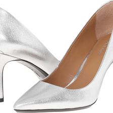 Calvin Klein Gayle Silver Metallic Grain Leather