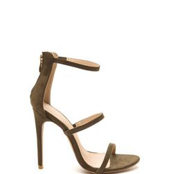 Incaltaminte Femei CheapChic Three To One Faux Suede Strappy Heels Olive