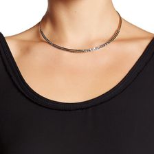 14th & Union Pave Snake Collar Necklace BLACK DIAMOND-GOLD