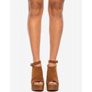 Incaltaminte Femei CheapChic Boho Riot Platform Cognac