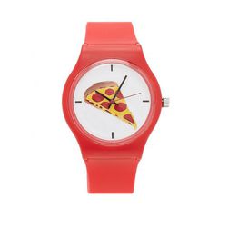 Bijuterii Femei Forever21 Pizza Graphic Analog Watch Red