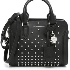 Alexander McQueen Grain Calfskin Mini Padlock Bag BLACK