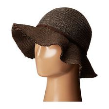 Accesorii Femei San Diego Hat Company CTH4121 Chenille Crown with Herringbone Fabric Floppy Brim Brown