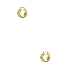 Bijuterii Femei GUESS Gold-Tone Rhinestone Logo Hoop Earrings no color