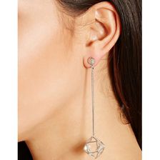 Bijuterii Femei Forever21 Geo Drop Earrings Silverclear