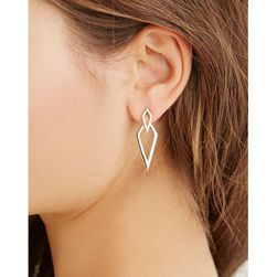 Bijuterii Femei Forever21 Diamond-Shaped Cutout Ear Jackets Gold