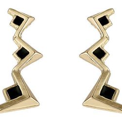 Bijuterii Femei Sam Edelman V Enamel Crawler Earrings BlackGold