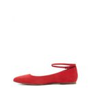 Incaltaminte Femei Forever21 Faux Suede Ankle-Strap Flats Red