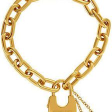 Michael Kors Gold-Tone Padlock Bracelet MKJ4627710 N/A