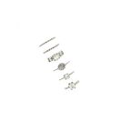 Bijuterii Femei Forever21 Rhinestone Ring Set Silverclear