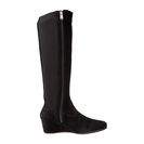 Incaltaminte Femei Rockport Total Motion 45mm Wedge Tall Boot - Wide Calf Black Kid Suede WC
