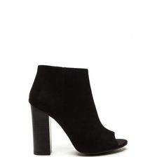 Incaltaminte Femei CheapChic Not A Peep Faux Nubuck Booties Black