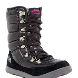 Incaltaminte Femei The North Face Thermoball Lace Boot SHINYTNFBLACK-LUMINOUSPNK