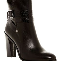 Incaltaminte Femei Donald J Pliner Oli Embossed Snakeskin Buckle Boot BLKBLK