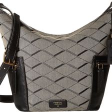 Fossil Emerson Small Hobo Grey/Black