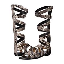 Michael Kors Darby Gladiator Natural Embossed Printed Snake