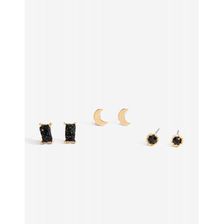 Bijuterii Femei CheapChic Celestial Crescent Moon Stud Earring Set Black