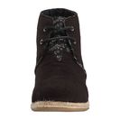 Incaltaminte Femei TOMS Desert Wedge Black Textured Linen