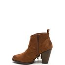 Incaltaminte Femei CheapChic Ride A Cowgirl Fringed Chunky Booties Dkrust