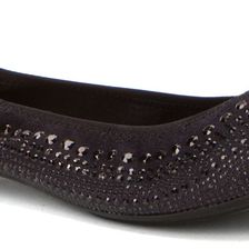 Hush Puppies Chaste Stud Ballet Black