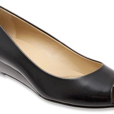 Trotters Lonnie Black Glazed Kid Leather