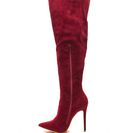 Incaltaminte Femei CheapChic Corsets On Pointy Faux Suede Boots Wine