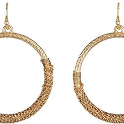 14th & Union Chain Wrapped Hoop Earrings GOLD