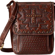 American West Apache Crossbody Flap Bag Earth Brown