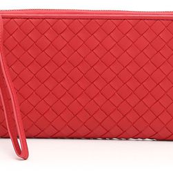 Bottega Veneta Zip Wallet CHINA RED