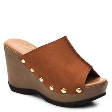 Incaltaminte Femei Callisto of California Renet Wedge Sandal Cognac