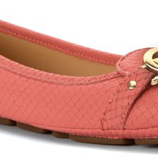 Michael Kors Fulton Moccasin Peach Snake Print