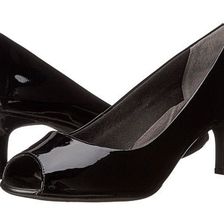 Incaltaminte Femei Rockport Total Motion Finula Peep Toe Black Patent