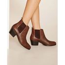 Incaltaminte Femei Forever21 Faux Leather Chelsea Booties Dark brown