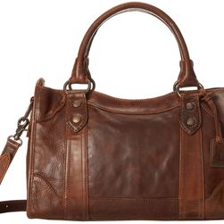 Frye Melissa Satchel Dark Brown Antique Pull Up