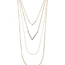 Bijuterii Femei Forever21 Chevron Layered Necklace Goldclear