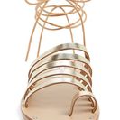 Incaltaminte Femei Steve Madden Reisa Strappy Wraparound Sandal Women GOLD LEATHER
