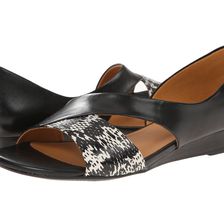 Naturalizer Jazzy Black Leather/Beige Printed Snake 1