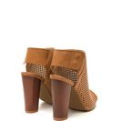 Incaltaminte Femei CheapChic Pleased As Punch Perforated Booties Tan