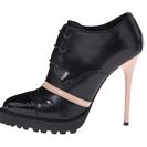 Incaltaminte Femei Alexander McQueen Scarpa Pelle SGomma BlackBlackTeint