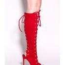 Incaltaminte Femei CheapChic Baby Got Front And Back Lace-up Boots Red