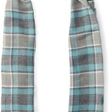 Ralph Lauren Plaid Flannel Scarf Seafoam/Grey