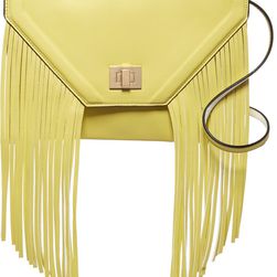 Steve Madden Gibson Fringe Flap Crossbody CITRON