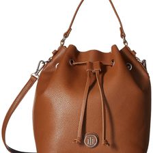 Tommy Hilfiger Mara - Drawstring Bucket Cognac/Navy