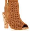 Incaltaminte Femei Nature Breeze Idle Time Open Toe Bootie TAN PU