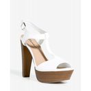 Incaltaminte Femei CheapChic Betsey-41 Rough Tough Platform White